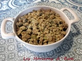 Crumble de chou-rave aux pistaches