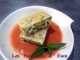 Vinaigrette à la tomate crue et sa terrine de courgettes vapeur d' Irisa