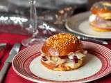 Bagels, salade de hareng fumé à l'escabèche