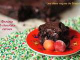 Semaine cerises #8 - Brownie trois chocolats aux cerises