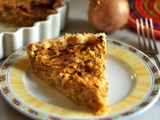 Tarte aux poireaux et oignons