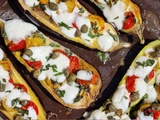 Courgette et aubergine façon pizza margherita