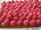 Gâteau - tarte aux framboises et amandes