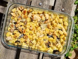 Gratin de gnocchis à l'aubergine et crème de parmesan