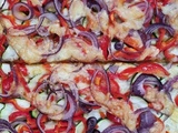 Pizza végétarienne courgette et poivron