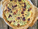 Quiche aux oignons nouveaux confits