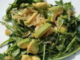 Salade de roquette et avocat