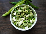 Salade de fèves et de petits pois, pesto de Menthe