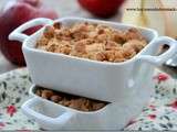 Crumble aux pommes , un dessert facile et rapide