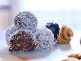 Energy balls noisettes raisins coco