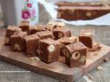 Fudge au caramel, chocolat et noisettes