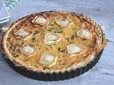 Tarte aux poireaux, poulet, chèvre frais