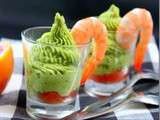 Verrine: avocat-crevettes