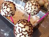 Cake pops vanille glaçage chocolat blanc