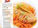 Saumon et carottes croquantes au cumin et orange