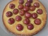 Tarte galette fine aux cerises et amandes