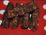 Fingers cookies au chocolat et poudre de noisettes