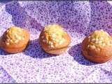 Madeleines façon muffins finition chouquettes