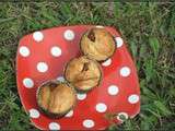 Muffins au beurre de cacahuète, cœur pralinoise