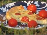 Tarte tomates cerises / chèvre frais