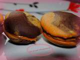 Whoopies marbres a la pate de speculoos