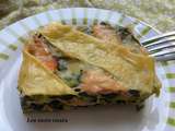 Lasagne au saumon et legumes verts