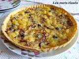 Quiche aux 2 oignons pommes de terre et gorgonzola