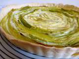 Quiche aux spirales de poireaux