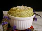 Soufflés avocat/ vanille et coeur de chocolat