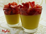 Panna cotta Orange / Mangue, Salade de Fraises