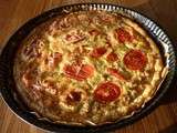 Tarte moutarde, thon et tomate