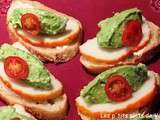 Toasts aux médaillons de surimi et à l'avocat