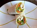 Wraps aux crudités, poulet et bacon