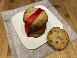 Biscuits aux flocons d’avoine, amande et pépites de chocolat