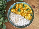 Blanquette de poulet aux champignons et au curry