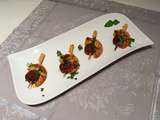 Brochettes de crevettes et chorizo