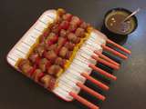 Brochettes de poulet et chorizo