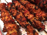 Brochettes de poulet mariné à la tomate