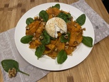 Butternut rôtie, burrata et vinaigrette à l'orange