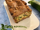 Cake aux courgettes, gorgonzola et jambon
