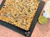 Carré crumble aux myrtilles et citron vert