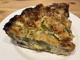 Clafoutis au camembert et à la courgette