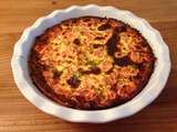 Clafoutis au thon, tomates et pommes de terre