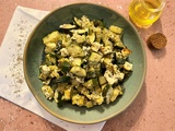 Courgettes rôties à la feta et au thym