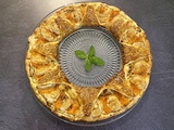 Couronne feuilletée au chèvre et au saumon fumé