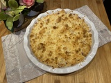 Crumble pomme framboise