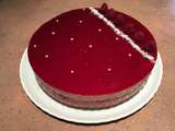 Entremets framboise et chocolat blanc