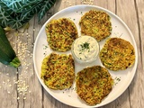 Galettes de courgettes aux flocons d'avoine et au curry