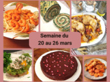 Menu de la semaine du 20 au 26 mars