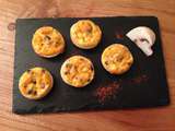 Mini quiches champignons, poulet et mimolette